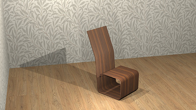 Feather chair 3d chair graphic design interior