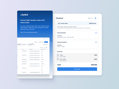 SaaS Subscription Checkout app creative dashboard design illustration interface saas ui