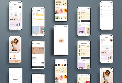 E-commerce App Design app banner branding cart colors creative design figma graphic design logo motion graphics payment profile sale banner top ui uiux user experience user interface ux