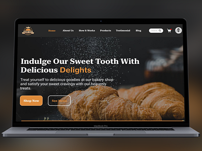 Visual identity: Sweet Treats and Irresistible Delights bakery branding bakery website croissant visuals culinary aesthetics culinary branding delicious treats dessert showcase ecommerce design elegant typography food photography gourmet presentation online shop product display responsive design sweet indulgence tempting layout user engagement visual storytelling web design inspiration website navigation