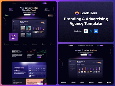 Best Advertising Agency Webflow Template ad template advertising agencies consulting website template content management system dashboard design modern design need website premium template tem template ui ux web agency web designer web developer webflow webflow designer webflow partner website