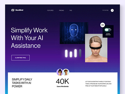 Webdesign And Development For An AI Product ai ai website developer homepage landing landing page product design saas saas website startup ui ux web development web3 webdesign website website designer website developer website redesign