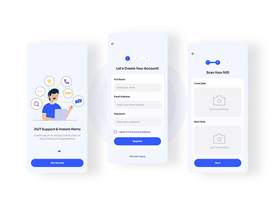 Fintech | Banking Mobile App - Onboarding & Input Screens android app app design banking app design figma figma design fintech fintech app input interface minimal mobile design mobile interface mobile screen modern ui ui ux user experience user interface