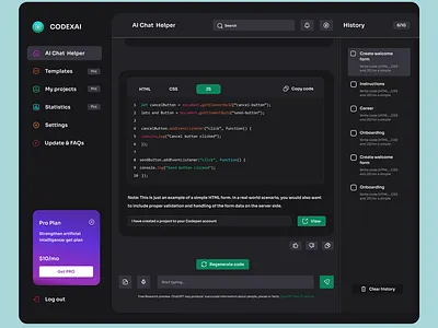 CodeGPT - AI Programming Tool ai programming ui uiux ux web design