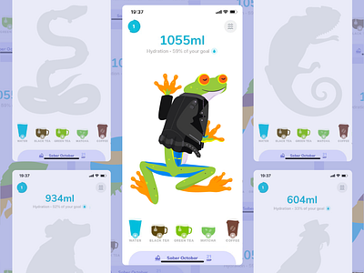 Frog | Waterllama App Characters Set animal character app character character illustration design digital art frog illustration illustration art ui vector vector art