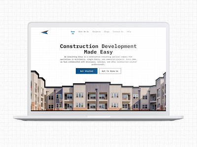 Construction Consultant Company construction development company contact us page hero section landing page design website design website ui design