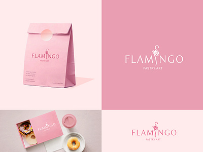 FLAMINGO PASTRY ART - Logo & brand identity pack branding graphic design