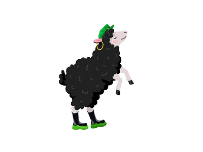 Sheep | Waterllama App Characters Set animal illustration app character branding character illustration design digital art graphic illustration illustration art sheep ui vector vector art