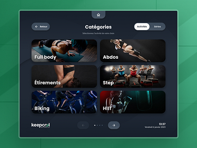 Interactive kiosk for fitness center app design kiosk tablet ui ux