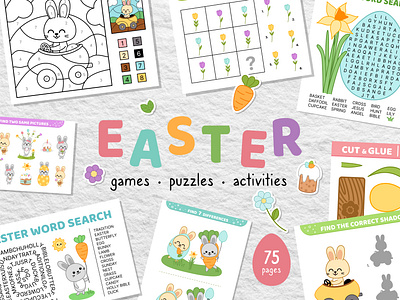 Easter games and activities for children activity bunny children clever easter feast puzzle game