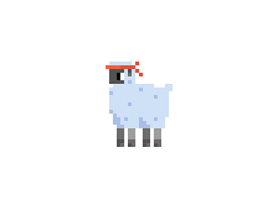 Sheep | Pixel Art Characters Set | Waterllama App animal pixel character app character cute character illustration pixel art pixel character sheep