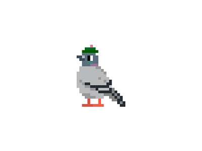 Pigeon | Pixel Art Characters Set | Waterllama App app character character cute digital art illustration pigeon pixel art pixel character pixel pigeon ui