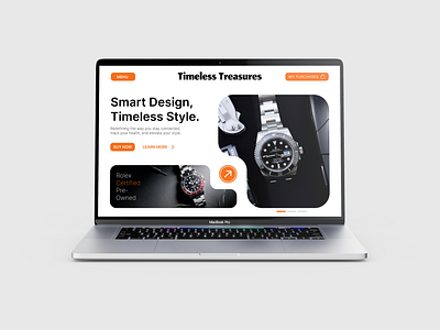 Landing Page For Watch Shop branding figma graphic design interface landing page ui user