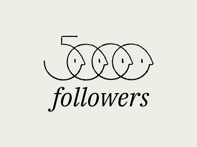 Thank you for 5,000 followers! 5000 followers abstract artwork crowd design follow graphic design hand drawn illustration illustration line art line art portrait line drawing line faces illustration minimalist minimalist illustration modern people simplicity sketch thank you