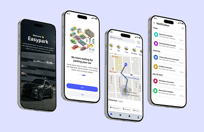 Easy Park App branding design graphic design ui ux vector