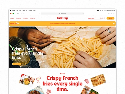 FastnFry's Landing Page: Hot, Crispy, and Conversion-Ready abox agency cro digital marketing e commerce fastfoodwebsite foodphotography foodwebsite landing page design snackwebsite uiux design web design website design