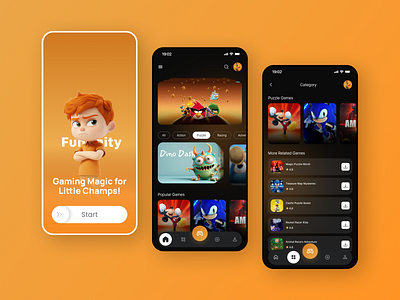 Kids' Game Hub App UI Design 🌟 game app game app design game app ui game application design kids game app kids game ui kids game ui design mobile game app ui design ui design trends user experience design ux design ux research