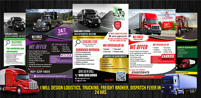 Transport,Logistics,Trucking, Transportation,Dispatching,Flyer 3d branding dispatching flyer dispatching flyer design graphic design logistics flyer logistics flyer design logo transport flyer transport flyer design transportation flyer transportation flyer design trucking flyer trucking flyer design