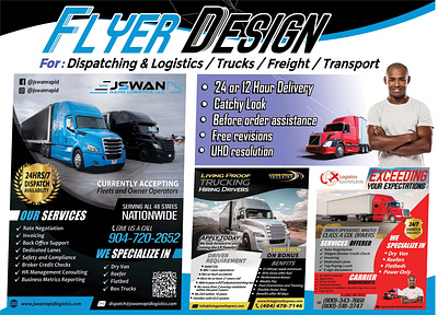 Transport,Logistics,Trucking, Transportation,Dispatching,Flyer 3d branding dispatching flyer dispatching flyer design graphic design logistics flyer logistics flyer design logo transport flyer transport flyer design transportation flyer transportation flyer design trucking flyer trucking flyer design