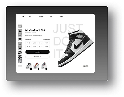 Nike Web UI Design - UI concept branding graphic design logo ui web website