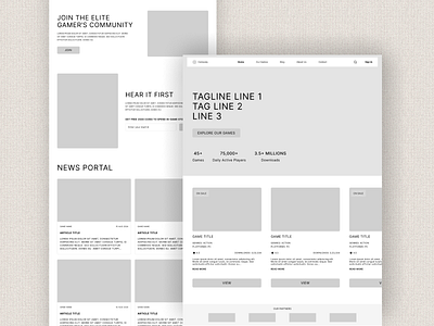 UI UX Design of Gaming Website 🎮 (Wireframes Part 1) case study clean dark mode design desktop website game game ui game ux gaming gaming website minimal mobile app ui ui design ui ux user experience ux ux design wireframe wireframing