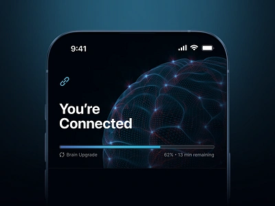 brain upgrade app branding clean design illustration logo minimal mobile ui ux