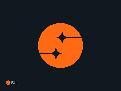 solux Studio Logo Design branding circle logo design studio design studio logo logo logo design orange logo s letter logo s logo solux studio star logo