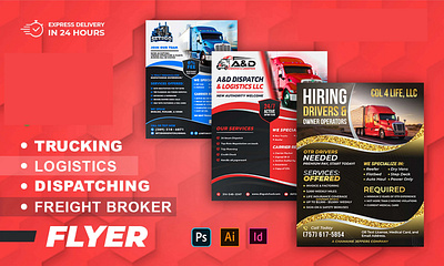 Transport,Logistics,Trucking, Transportation,Dispatching,Flyer 3d branding dispatching flyer dispatching flyer design graphic design logistics flyer logistics flyer design logo transport flyer transport flyer design transportation flyer transportation flyer design trucking flyer trucking flyer design