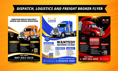 Transport,Logistics,Trucking, Transportation,Dispatching,Flyer 3d branding dispatching flyer dispatching flyer design graphic design logistics flyer logistics flyer design logo transport flyer transport flyer design transportation flyer transportation flyer design trucking flyer trucking flyer design