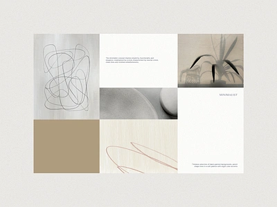 MINIMALIST Pencil Lines & Backgrounds board brand collage mood moodboard template