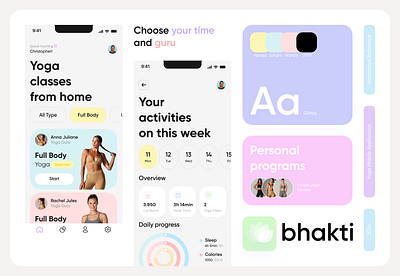 Yoga Mobile App app branding design figma mobile mobile app ui ux