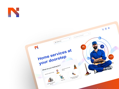 On demand services (lending page) branding clean expertcare graphic design hair cut homeservices kids lending page logo minimal on demand service plumber services quickandeasy relaxandrestore smart solution spa ui ux women