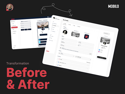 Before & After Dashboard Transformation ✦ Mobilo Card before and after dashboard design desktop view saas platform ui refresh user flow improvements user interface redesign ux upgrades