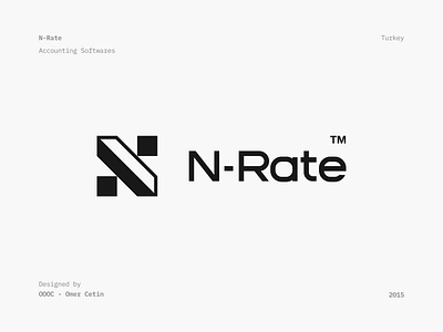 N-Rate Logo Design accounting branding logo logotype mark monogram n letter symbol