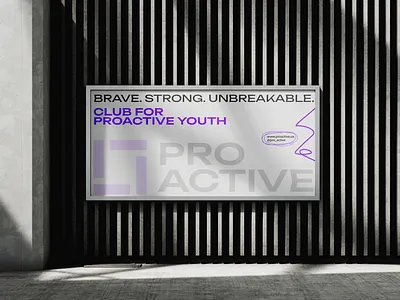 PROACTIVE BILLBOARD banner branding creativedesign eventbanner graphic design typography ukrainedesign visualidentity youthinitiative