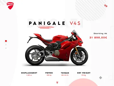 Landing page Ducati v4s bike biker branding colors design dribbble best shot ducati figma graphic design illustration landing page product ui ui design uiux ux ux design web web design