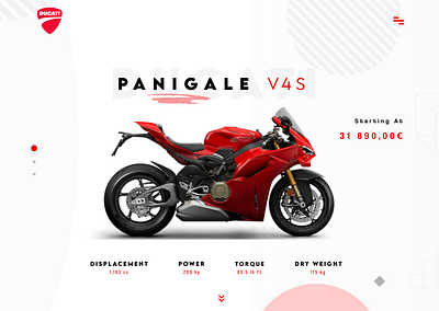 Landing page Ducati v4s bike biker branding colors design dribbble best shot ducati figma graphic design illustration landing page product ui ui design uiux ux ux design web web design