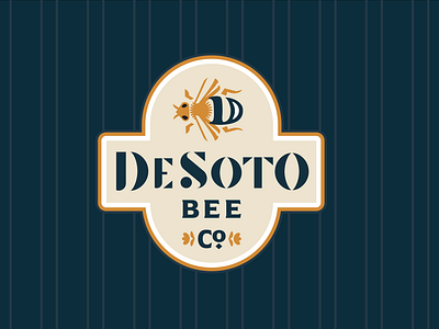 Visual Identity Proposal - DeSoto Bee Co. badge badge design bee branding graphic design honey identity illustration insect letterng logo logo design logodesign logos monogram packaging patch sticker