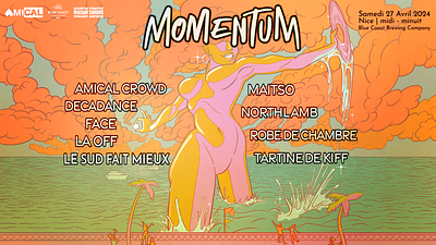 Festival communication - Momentum 1 branding communication design epic festival girl illustration illustrator music retro vintage vinyl woman womanrights