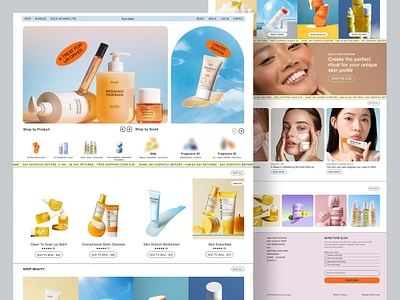 Beauty Landing Page app design beauty product beauty shop beautylandingpage cosmeticui cosmitic creative website ecommerce shop ecommercewebsite fashion home page landingpage landingpagedesign minimaldesign product design skin care skincarewebsite uiuxdesign ux webdesigntrends