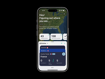 Waiting for accurate user location state animation figma ios map prototype travel tracking