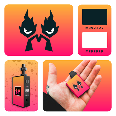 "Monster Vape" Logo Concept app branding design graphic design illustration logo typography ui ux vector