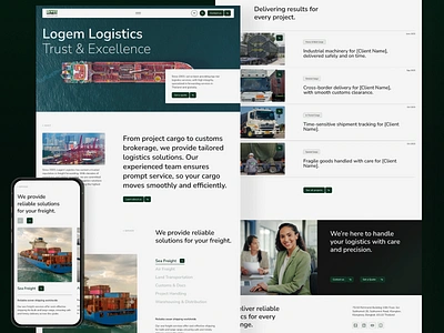 Logistics & Freight Services, Corporate, Web Design & Direction branding corporate creative direction design figma freight logistics modern supply chain transportation ui ux web webdesign website