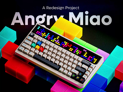 Angry Miao Keyboard Redesign: 3D Meets Minimalist Design 3drendering angrymiao creativestudio designinspiration digitalartistry interactiondesign keyboard3d keyboarddesign minimaldesign moderndesign productredesign productvisualization responsivedesign techaccessories uiux userexperience