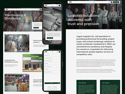 Logistics & Freight Services, Website Redesign branding corporate design figma freight logistics modern transportation ui ux web webdesign website