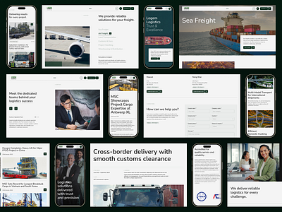 Corporate Freight Solutions, Web Design branding corporate creative direction design figma freight logistics modern supply chain transportation ui ux web webdesign website