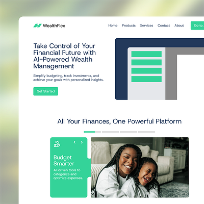 AI-Powered Fintech Landing Page finance fintech landing page web design