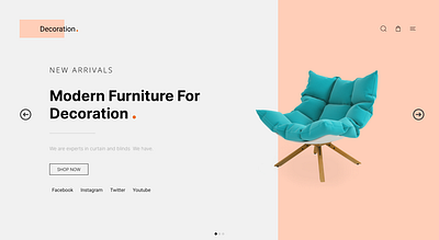 modern furniture decoration branding decoration furniture ui