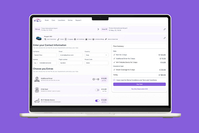 Car Rental Booking UX / UI bookingsystem carrentalapp cleanui digitaldesign interactiondesign minimaldesign modernui productdesign responsivedesign travelapp ui userinterface ux uxcasestudy webappdesign