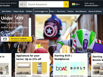 Amazon Clone - Desktop UI/UX Design amazon clone checkout flow design inspiration desktop design ecommerce website figma design interactive design product page design shopping cart ui ux design web design